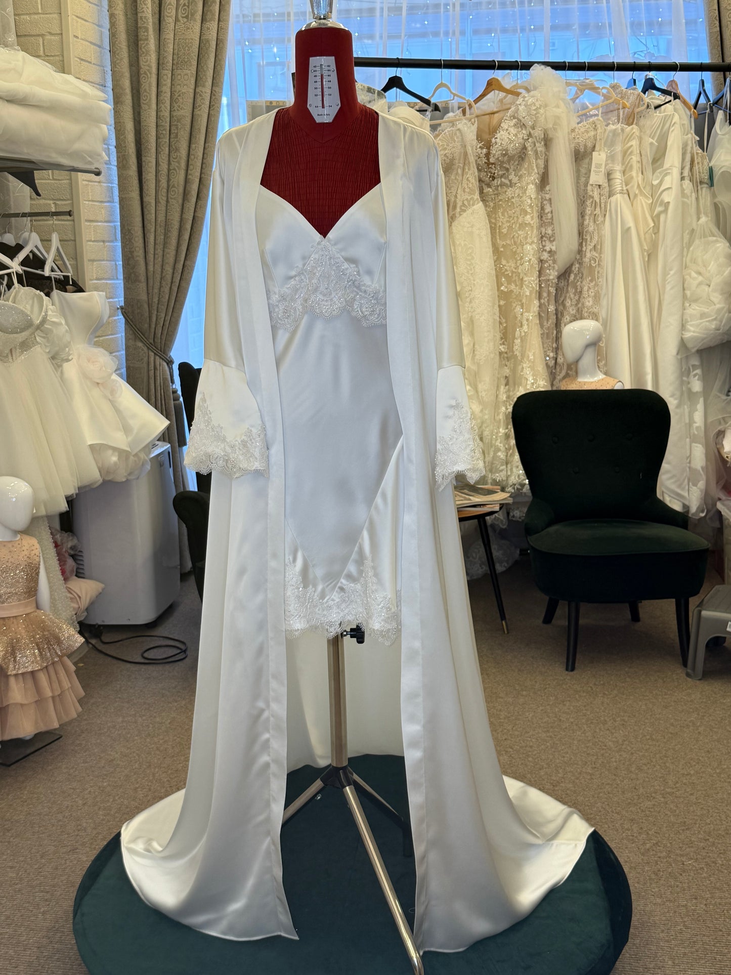 Bridal Morning Set — Slip Dress & Robe