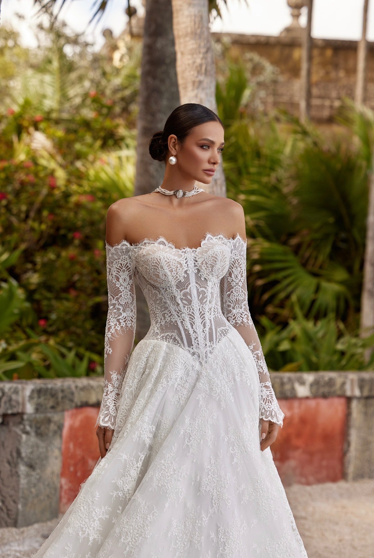 Oksana Mukha Wedding Dress ISOLDE – Size 48 | Ivory