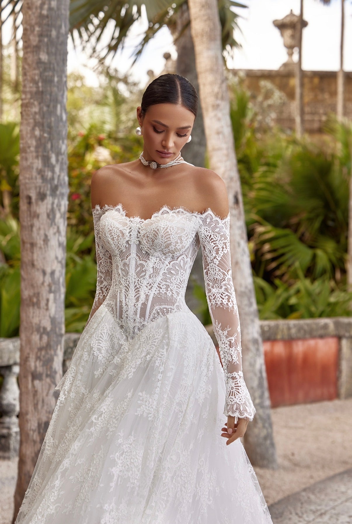 Oksana Mukha Wedding Dress ISOLDE – Size 48 | Ivory