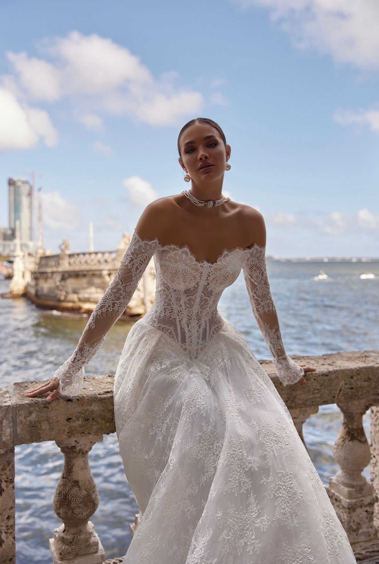 Oksana Mukha Wedding Dress ISOLDE – Size 48 | Ivory